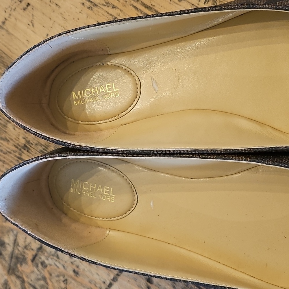 MICHAEL KORS Rebecca Flex Empire Monogram Ballet‎ Flat Size 7.5 - Picture 7 of 8